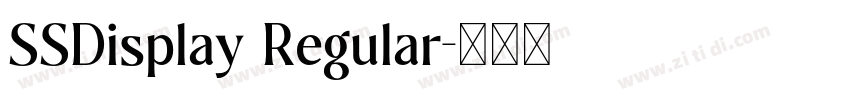 SSDisplay Regular字体转换
